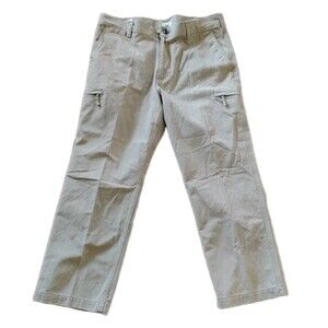 Dockers Mens 32x34 Signature Khaki Pants Beige Classic Fit Casual Chino Trousers